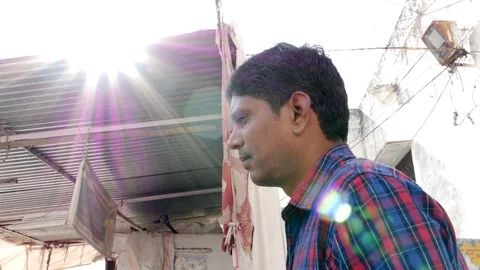 Portrait of Indian in Pushkar, India Stock Footage 70563849