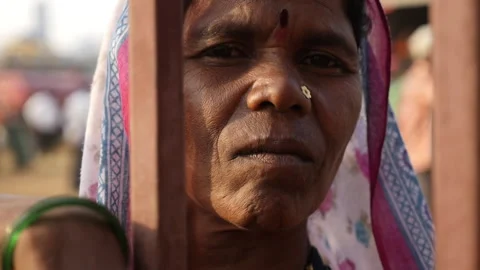 Portrait of a Indian woman, Mumbai, IndiaStock Footage