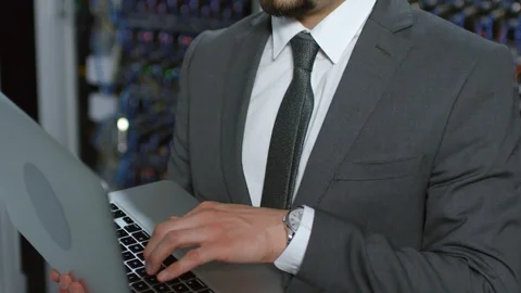Portrait of IT Engineer at Work in Data Center Stock Footage 101962708
