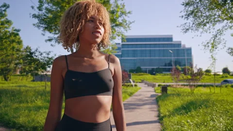 Portrait jogger after exercising Stock Footage 247547648