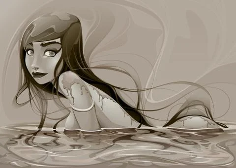 Portrait of a lady Stock Illustration