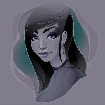 Portrait of a lady Stock Illustration