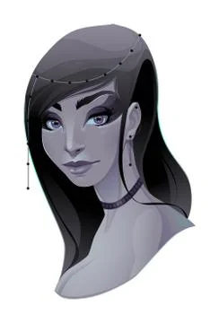 Portrait of a lady Stock Illustration