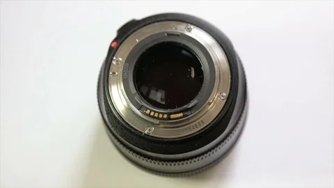 Portrait lens, view from below. Close-up Stock Footage 73571685