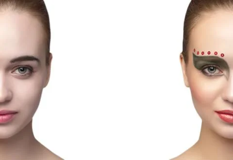 Portrait with make-up Stock Photos