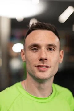 Portrait of a male trainee posing for the camera at the gym Stock Photos