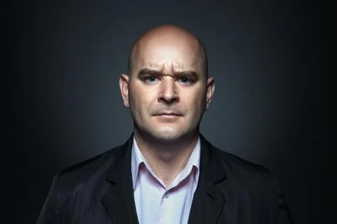Portrait of a man with angry expression Stock Photos