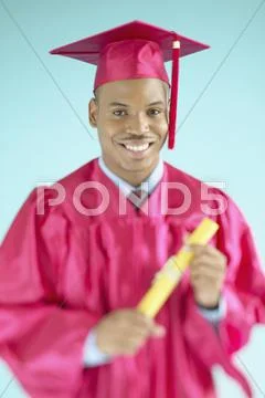 Portrait Of Man In Cap And Gown