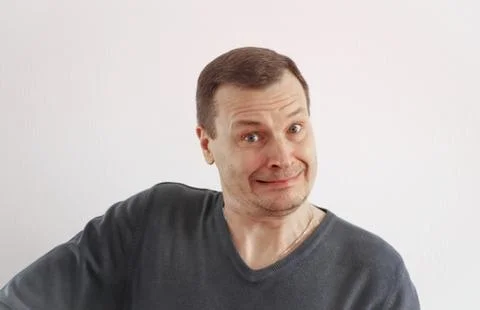 Portrait man emotions Foto stock
