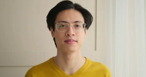 Portrait of man in glasses Stock Footage 145292050