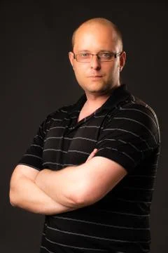 Portrait of the man in glasses Stock Photos