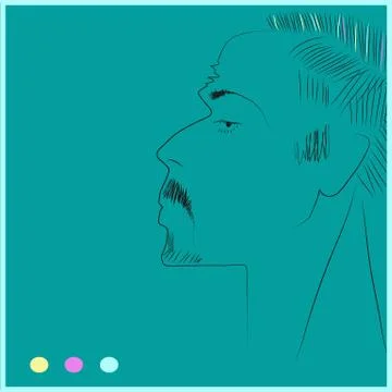 Portrait of man Illustrazione stock