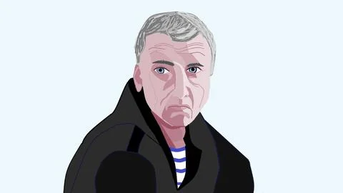 Portrait of a Man Stock Illustration