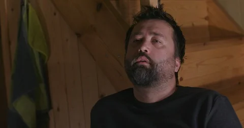 Portrait man is sick and he dies. Stock Footage 120730657