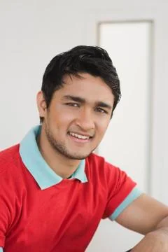 Portrait of a man smiling Stockfoto's