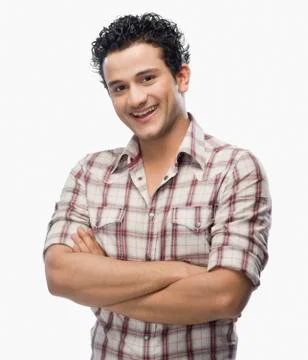 Portrait of a man smiling Fotos Stock