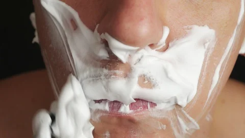 Portrait of a man strafe the face.Unrecognizable man. Stock Footage 128359193