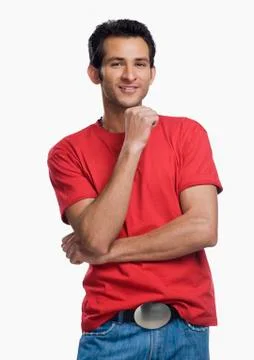 Portrait of a man thinking 写真素材