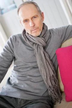 Portrait of a man thinking Stock Photos
