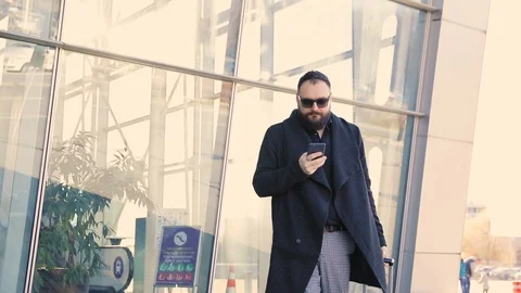 Portrait of a Man Using the Voice Eecognition of The Phone Stock Footage 122034574