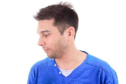 A portrait of a man with white background Stock-Fotos