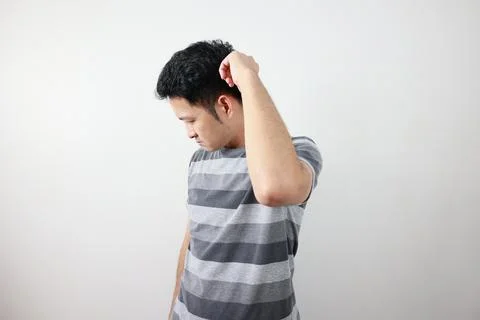 Portrait of a man on white background 스톡 사진