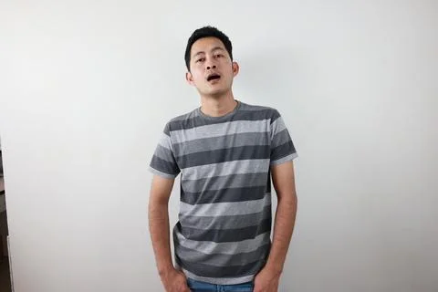 Portrait of man on white background Fotos Stock
