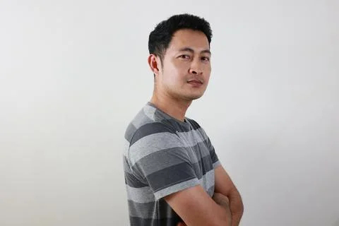 Portrait of man on white background Fotos Stock