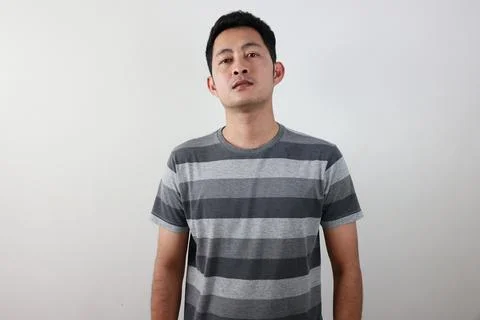 Portrait of man on white background Fotos Stock