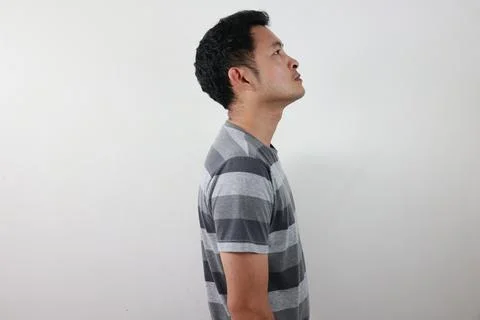 Portrait of man on white background Fotos de archivo