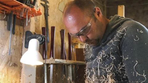 Portrait of man at work closeup. Stock Photos