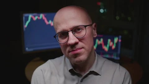 Portrait: manager guy man business entrepreneur in home office. Face of male Stock Footage 329079063