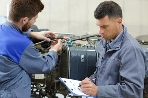 Portrait of mechanical engineering apprentice Stock Photos
