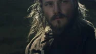 Portrait Of Medieval Male Warrior. Medieval Reenactment. Stock Footage
