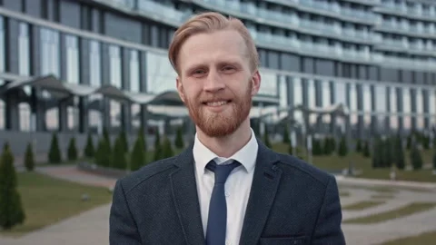 Portrait of Middle age confident successful attractive caucasian business person 스톡 동영상 145282990