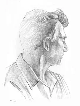 Portrait of a middle age man Stock Illustration