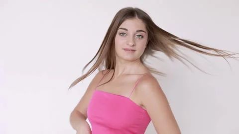 Portrait of a middle eastern model posing for the camera in the studio. Stock Footage 228651316