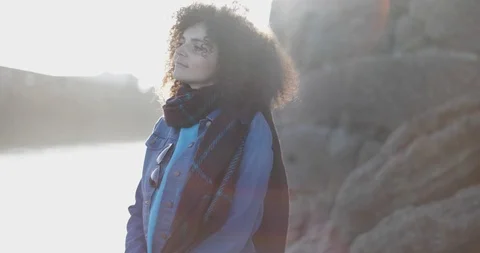Portrait of millennial outdoors Stock Footage 87543301