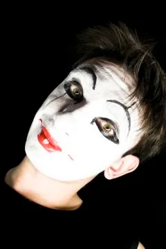 Portrait of the mime Stock Photos
