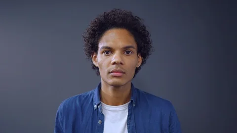 Portrait of a mixed race guy Stock Footage 113465683