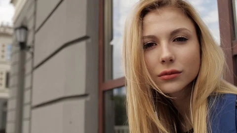 Portrait of a model against the window Stock Footage 105290103