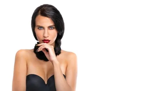 Portrait of model on isolated background Stock Photos
