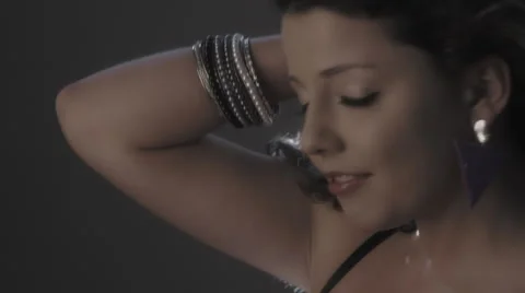 Portrait of model in moody environment 動画素材 46098588