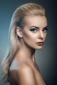 Portrait of model in studio Stock Photos