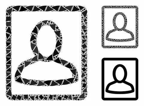 Portrait Mosaic Icon of Abrupt Elements Stockillustratie