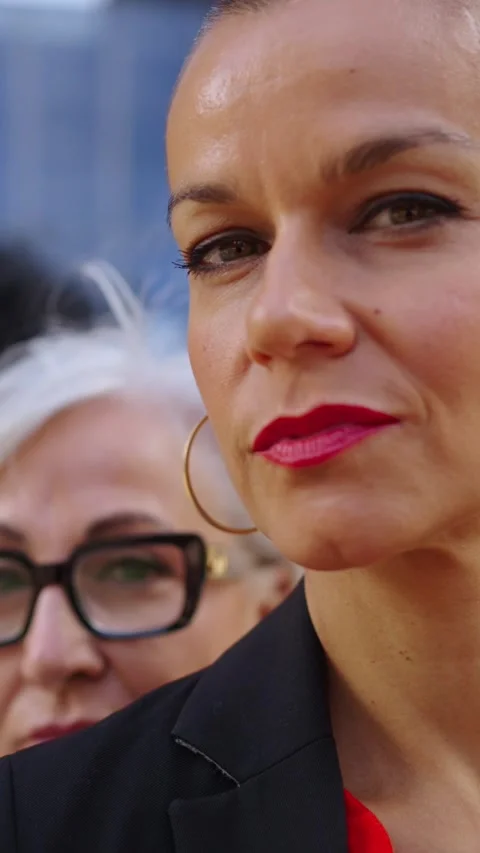 Portrait of multiracial and diverse ages business women in formal suits posing Stock Footage 275296868