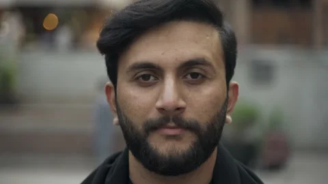 Portrait of a Muslim man Traditionally weared on the Street in Lahore, Pakistan Video stock 293488223