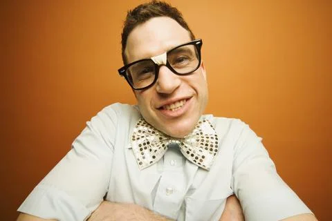 Portrait Of A Nerd Stock Photos