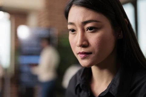 Portrait of network security engineer developing platform user interface and 写真素材