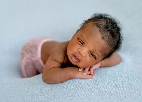 Portrait of newborn Stock Photos